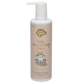 Just Gentle 200ml เจลสระผมและอาบน้ำเด็กแรกเกิด สูตรอ่อนโยนเป็นพิเศษ Baby Hair &amp; Body Wash Ultra Gentle - Lavender(200ml)