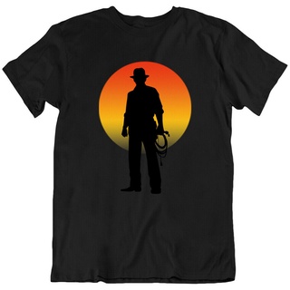 ผ้าฝ้ายคอกลมเสื้อยืด ผ้าฝ้าย พิมพ์ลายภาพยนตร์ Indiana Jones Sun Explorers สไตล์เรโทร สําหรับผู้ชายfrom S-4XL