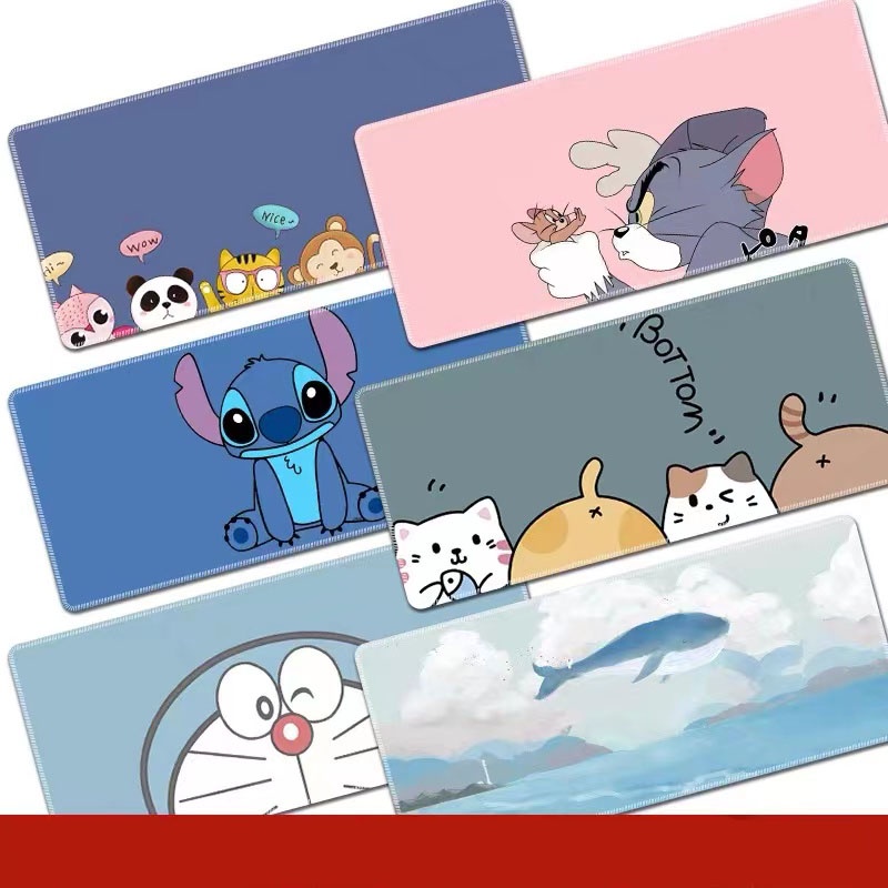 🌸พร้อมส่ง🌸แผ่นรองเม้าส์ 80x30x3 ซม. แผ่นรองเม้าส์ลายการ์ตูน Mouse Pad แผ่นรองเมาส์ ที่รองเมาส์ รูปที่ 2