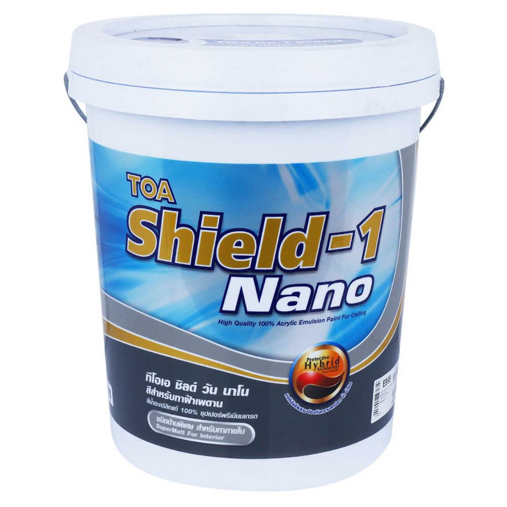 สีน้ำอะคริลิก สำหรับทาฝ้าเพดาน SHIELD-1 NANO TOA #E999 5GL