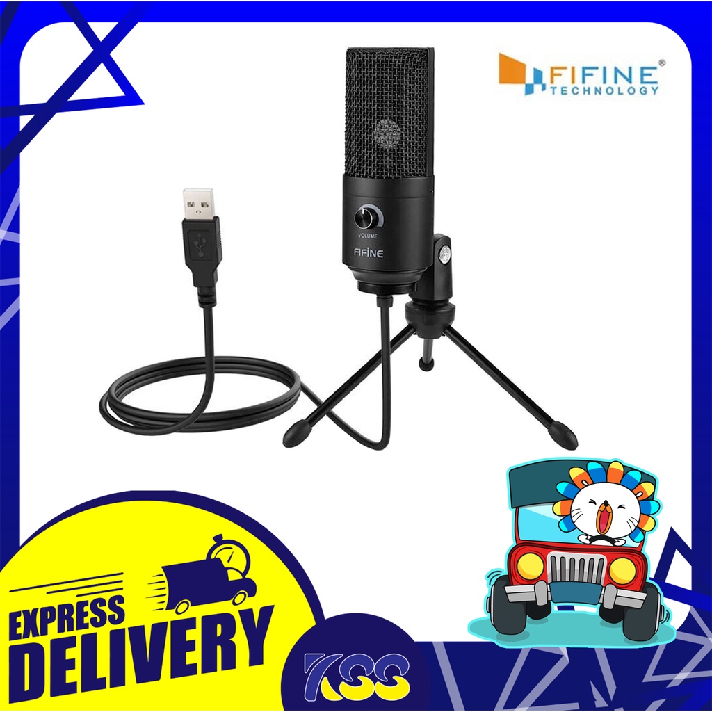 ไมค์บันทึกเสียง ไมโครโฟนคอนเดนเซอร์ Fifine K669B USB Condenser Microphone รับประกัน 1 ปี