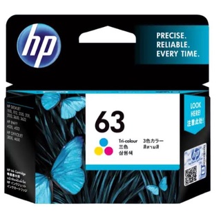 หมึกพิมพ์ อิงต์เจ็ท HP รุ่น HP 63 Tri-color Original  ของแท้ 100%