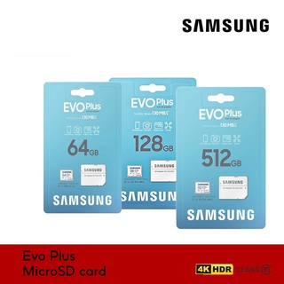 Samsung EVO Plus Micro SD with SD Adapter การ์ดความจำ Micro SD | 256GB / 512GB