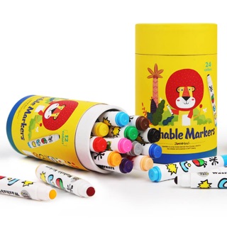 Round Penpoint Washable Markers ✅ ปากกาเมจิกปลอดสารพิษ