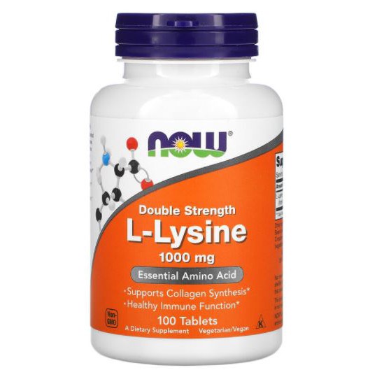Now Foods, L-Lysine, 1000 mg [ 100 Tablets ] Now Foods, L-Lysine, 1,000 mg , L Lysine puritan , sour