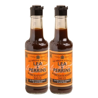 พร้อมส่ง! ลีแอนด์เพอร์ริน ซอสเปรี้ยววูตเตอร์ 290 มล. x 2 ขวด Lea&amp;Perrins Worcestershire 290 ml x 2 Bottles