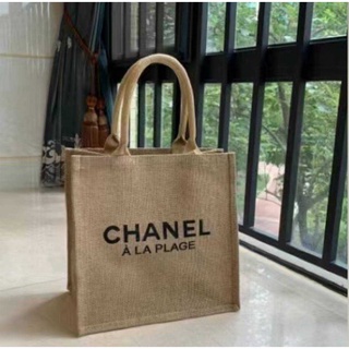 กระเป๋า ChaneL ขนาด 30*30*18 cm  ผ้ากระสอบ