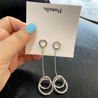 Double Circle layers earring ต่างหูห่วงวงกลม