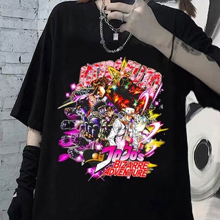 เสื้ เสื้อยืด พิมพ์ลายกราฟิก JoJo Bizarre Adventure Jotaro Kujo Stardust Crusaders สไตล์สตรีท แฟชั่นฮาราจูกุ สําหรับผู้ช