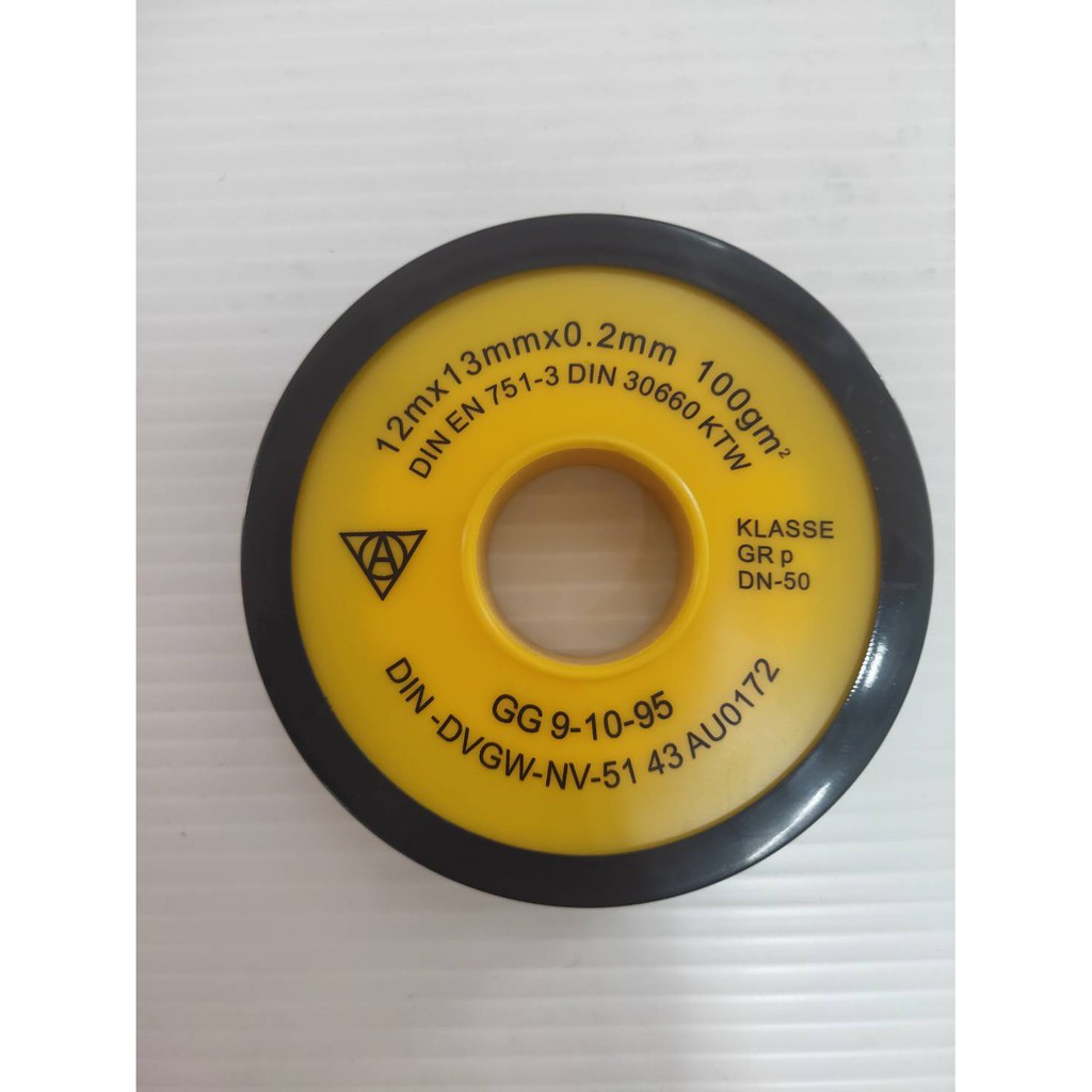 เทปพันเกลียว Golden Band ทนความร้อน ทนเคมี 12 เมตร 100% PTFE