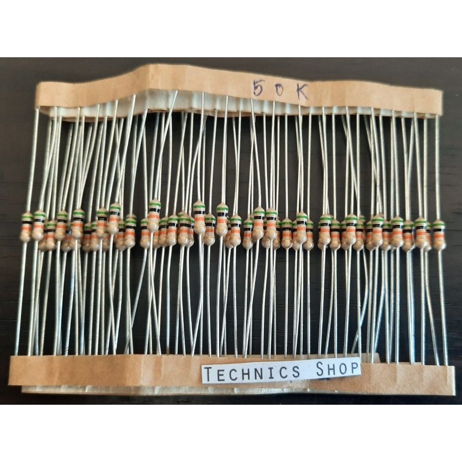 ลด 50% ใส่โค้ด INC8LZ3 ตัวต้านทาน 50 Kโอห์ม 1/4W จำนวน 20 ตัว Resistor 50 KOhm 20 pcs.