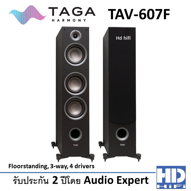 Taga Harmony TAV607F Floorstanding Speakers Black