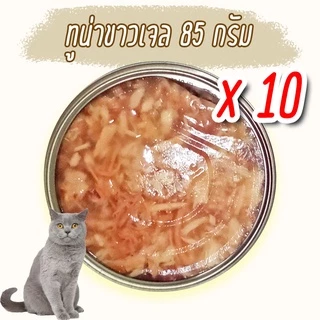 (แพค x10) อาหารแมว กระป๋องเปลือย อาหารแมวเปียก จากโรงงาน ราคาถูก 85 - 185 g ทูน่า ไก่ Oasis Cat Food