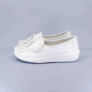 รองเท้าพยาบาลสีชาว รองเท้าพยาบาลSEVENGOF60157 Nurse shoes รองเท้านักศึกษาพยาบาล