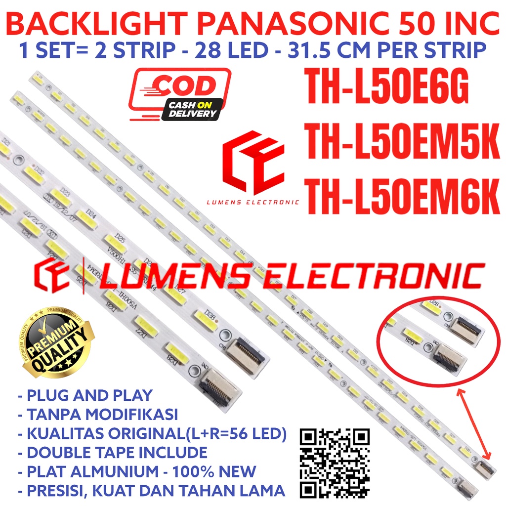 PANASONIC LED TV BACKLIGHT 50 TH L50E6G L50EM5K L50EM6K TH-L50E6G TH-L50EM5K TH-L50EM6K THL50S6K THL