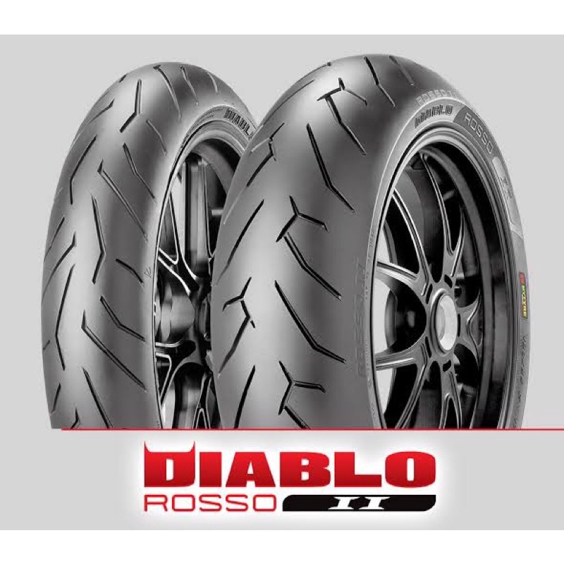 ยาง superbike Pirelli Diablo ROSSO II : 120/70ZR17+160/60ZR17 1คู่ ⭐️⭐️⭐️⭐️⭐️superbike tire