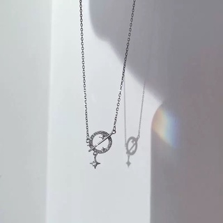 ♡พร้อมส่ง สร้อยคอดาวเสาร์กาแลกซี่