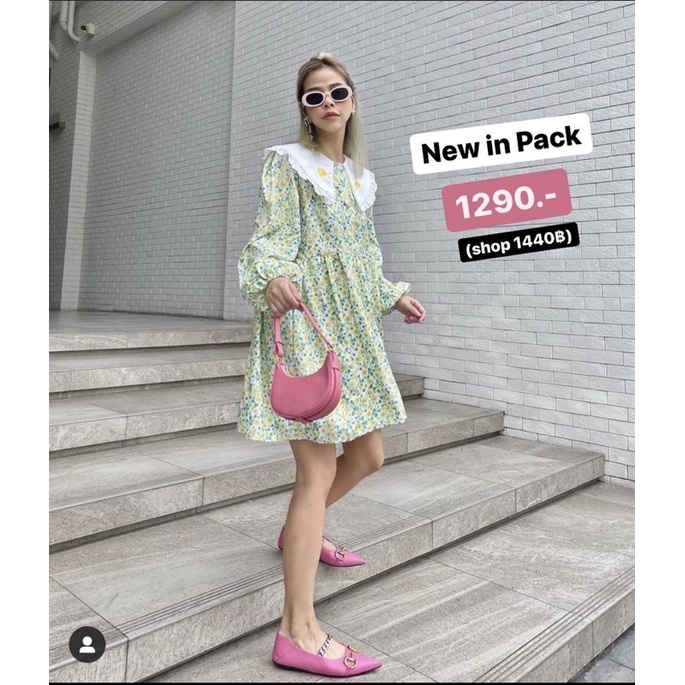 เดรส เบรนด์ psmaterial free size shop 1440 บาท