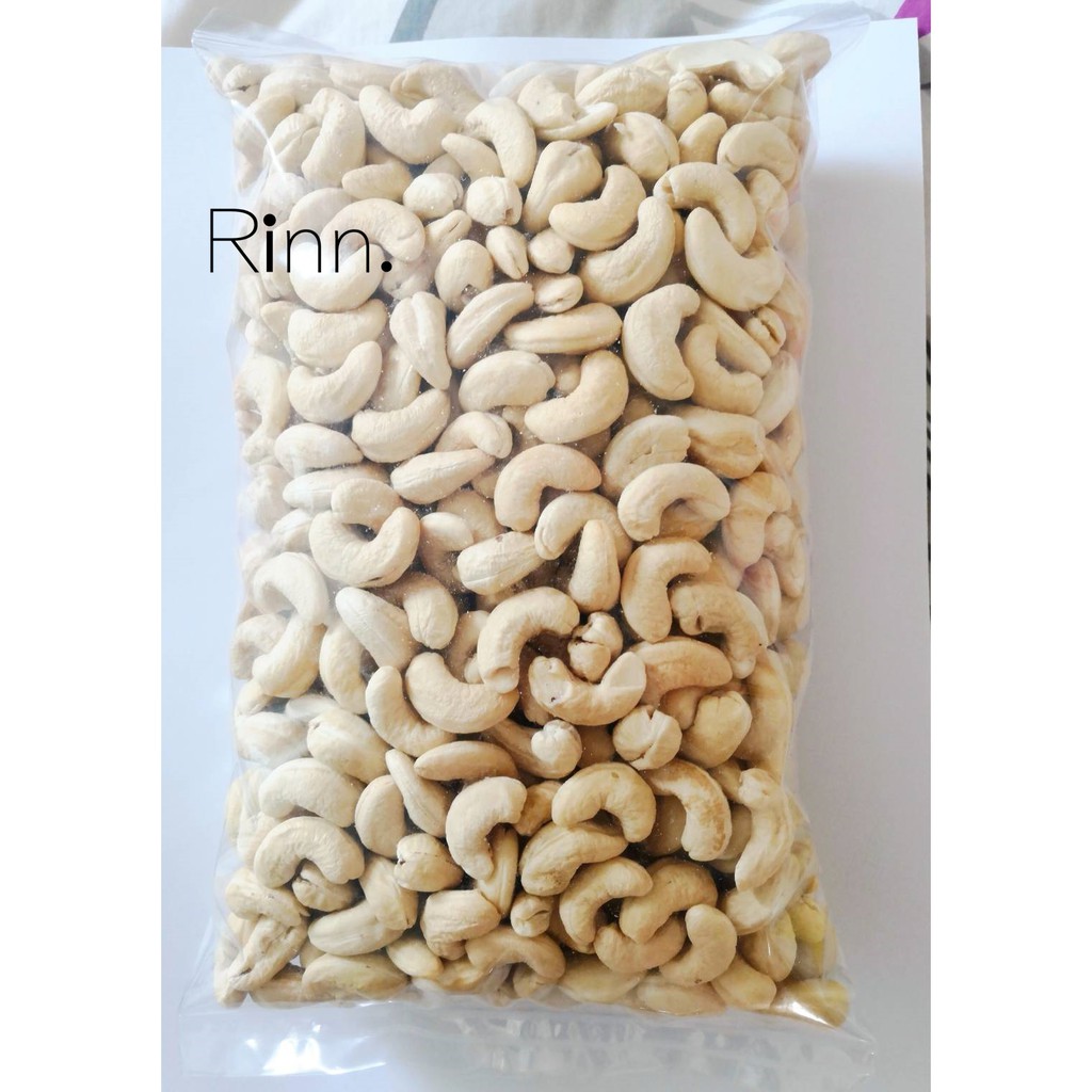 เม็ดมะม่วงหิมพานต์ดิบ แบบเต็มเม็ด เกรด A ขนาดบรรจุ 1 kg., 500 g/Raw Cashew Nuts grade A net weight 1