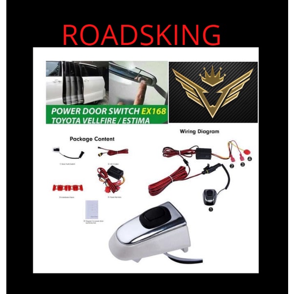 สวิตช์ประตูสัมผัสหนึ่งตัว AUTO SLIDING TOYOTA ALPHARD VELLFIRE ANH20 ESTIMA ACR50 06-14 [ 1 ประตูข้าง ]