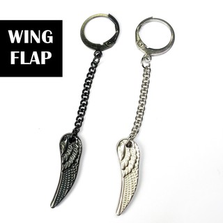 wing flap ต่างหูสแตนเลส มีทั้งแบบเจาะและแบบหนีบ