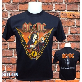 เสื้อวง AC DC วงร็อค ไม่มีตะเข็บข้าง คอฟิต ป้ายUS เสื้อวินเทจ เสื้อทัวร์ วงร็อคต่างประเทศ