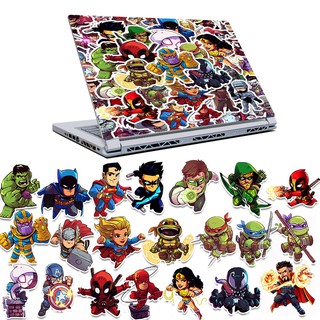 MARVEL สติ๊กเกอร์ลายการ์ตูนกันน้ํา 50 ชิ้น