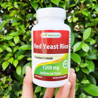 สารสกัดข้าวยีนส์แดง Red Yeast Rice 1200 mg 120 Tablets (Best Naturals®)