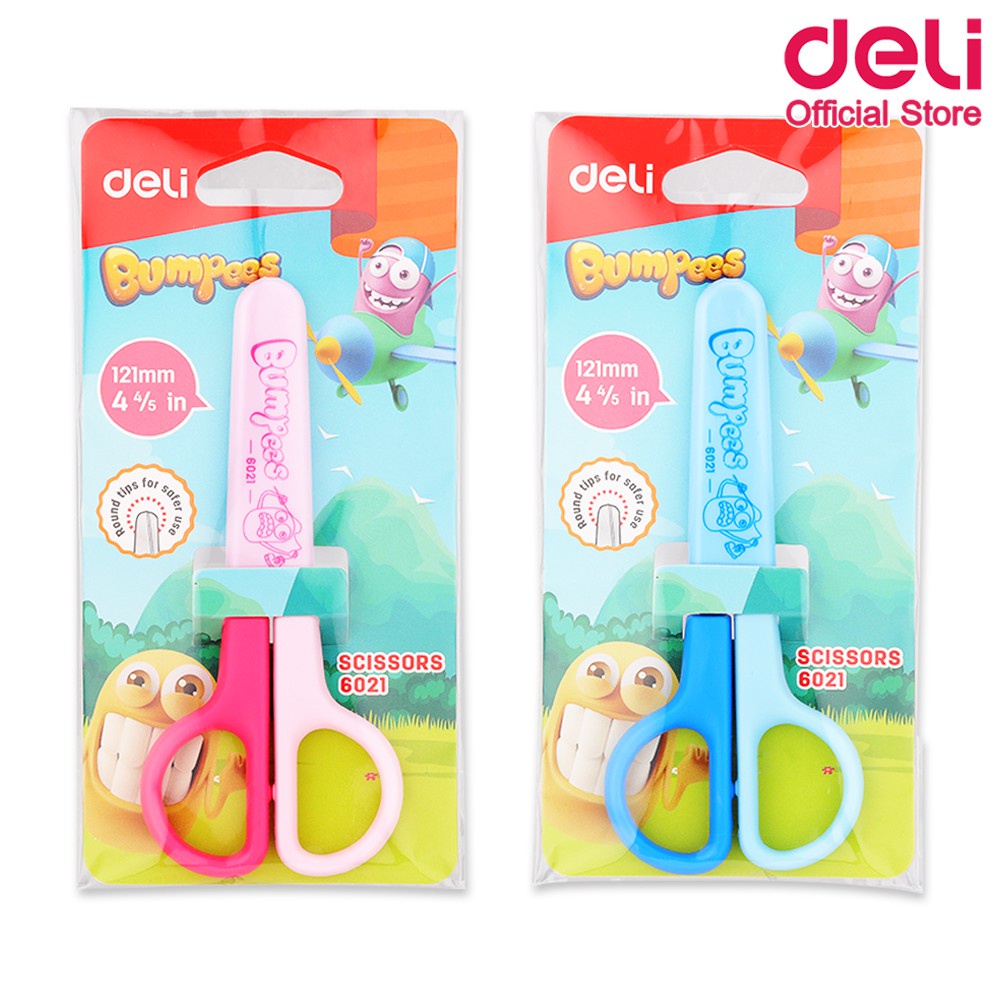 กรรไกรสแตนเลส แบบพกพา Deli 6021 Scissors 121mm (4 4/5 นิ้ว) กรรไกรเล็ก มีฝาปิด