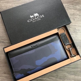 แท้💯%  COACH Long Wallet with Key Set