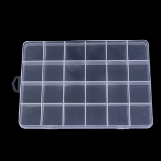 [Delicatefen] 24 Compartments Plastic Box Case Jewelry Bead Storage Container Craft Organizer
 Hot Sell