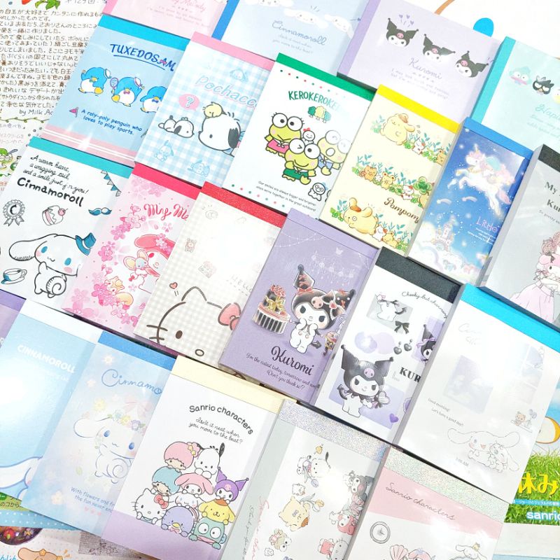 🌈สมุดฉีก เล่มเล็ก Sanrio,Doraemon ขนาด 6x9cm. 🇯🇵Made in Japan🇯🇵 จากญี่ปุ่นแท้100%🌈