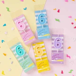 เทียนวันเกิด เทียนตัวเลข เทียนพาสเทล เทียวตัวเลขสีพาสเทล เทียน