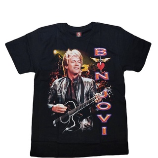 คอตต้อนคอกลม₪◐∋เสื้อวง Bonjovi T-shirt เสื้อยืดวงร็อค BonjoviS-5XL