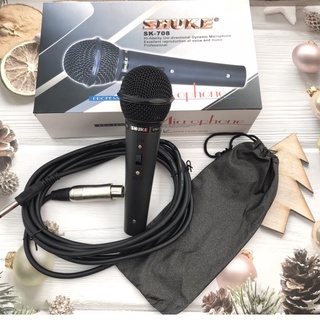 ไมค์ ไมค์สาย ไมค์โครโฟน ไมค์คาราโอเกะ ไมค์ถือ ไมค์ราคาถูก Microphone mic SHUKE รุ่น SK-708