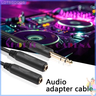 （lotsgoods）  1/4 6.35 mm Male to Dual 1/4 6.35 mm Female Adapter Splitter Stereo Audio Cable