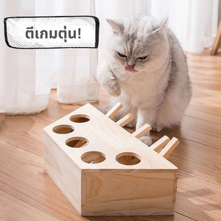 Pets Shop ของเล่นไม้ และซิลิโคน รูปหนูล่าสัตว์ สําหรับสัตว์เลี้ยง แมว