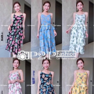 NO.102  👗Floral dress 👗เดรสสายเดี่ยว