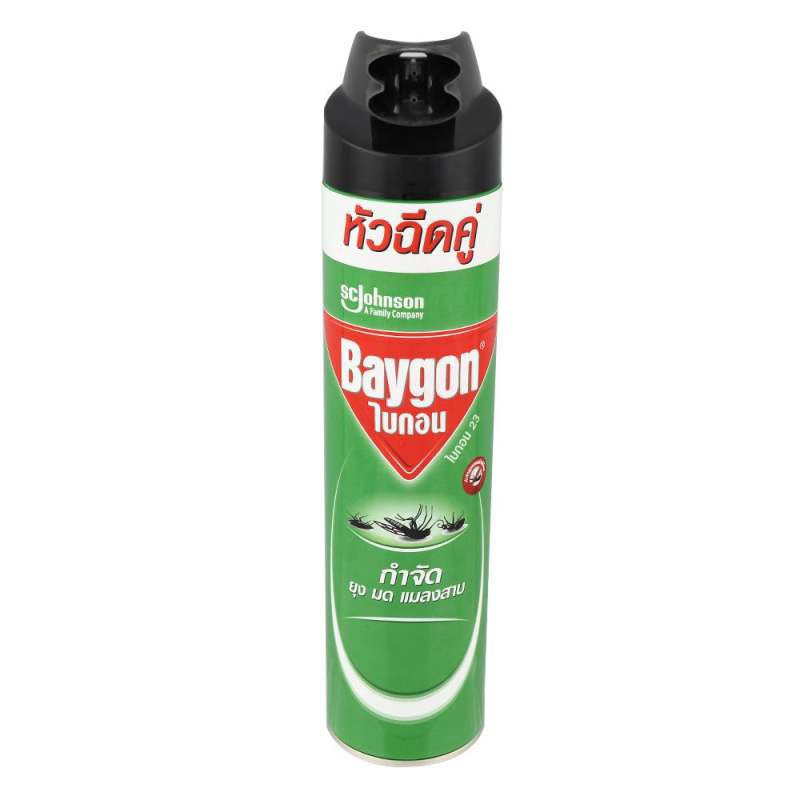 สเปรย์กำจัดแมลง BAYGON เขียว 600 มล. Insect spray BAYGON green, 600 ml.