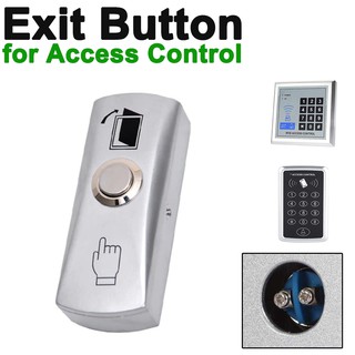 ปุ่ม Exit  Zinc Alloy Shell Door lock Push To Exit Button NO/COM Output with Back Box for Access Control