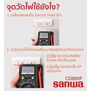 Sanwa CD800F ดิจิตอล มัลติมิเตอร์ 1,000V True RMS วัดไฟฟ้าไร้สัมผัส 6,000 Count CAT. IV Digital Multimeter จอสวย
