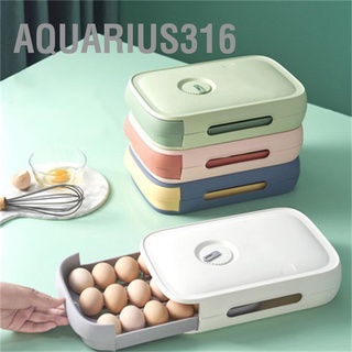 Aquarius316 กล่องลิ้นชักเก็บไข่ไก่ ความจุขนาดใหญ่ พร้อมฝาปิด สําหรับตู้เย็น