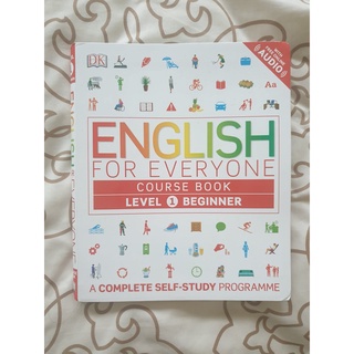 มือสอง รอยเขียนทุกหน้า หนังสือภาษาอังกฤษ ทั้งเล่ม English for everyone course book level 1 beginner 1 เล่ม