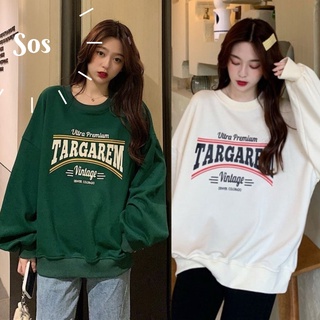 SOSส่งจากไทย พร้อมส่ง เสื้อแขนยาว TARGAREM  สเวตเตอร์เกาหลี ผ้านุ่ม ใสสบาย TAR002