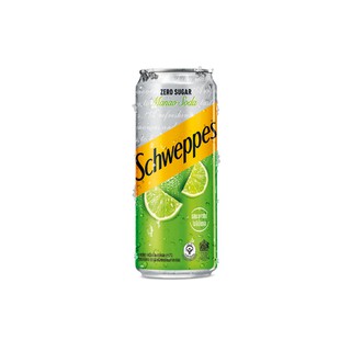 [Gift] ชเวปส์ น้ำอัดลม มะนาวโซดา สูตรไม่มีน้ำตาล 330 มล. Schweppes Soft Drink Lime Soda Zero Sugar 330ml