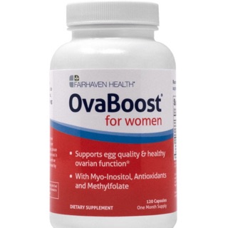 ฉลากใหม่ OvaBoost วิตามินบำรุงคุณภาพไข่ และ การทำงานของรังไข่ 120 capsule