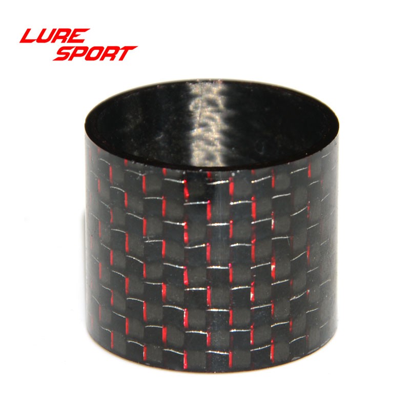 Luresport 2 ชิ้นทอคาร์บอน หลอดสั้นด้ายแดงทอคาร์บอน Rod อาคารส่วนประกอบซ่อมเสา DIY อุปกรณ์เสริม