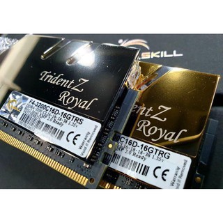 (ของใหม่ส่งฟรีปลายทาง)RAM DDR4(3200) 16GB (8GBX2) G.SKILL (C16D-16GTRS) TridentZ Royal