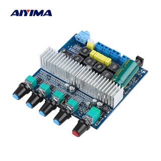 Aiyima Tpa3116 บอร์ดขยายเสียงซับวูฟเฟอร์ 2.1 Channel พลังงานสูงบลูทูธ 5.0 เครื่องขยายเสียง Dc12V-24V 2X50W + 100W