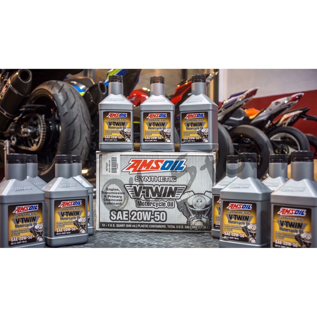 น้ำมันเครื่องAMSOIL 20W-50 V twin Advanced Synthetic Motorcycle Oil ...